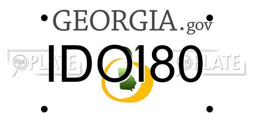 IDOI80 Georgia License Plate