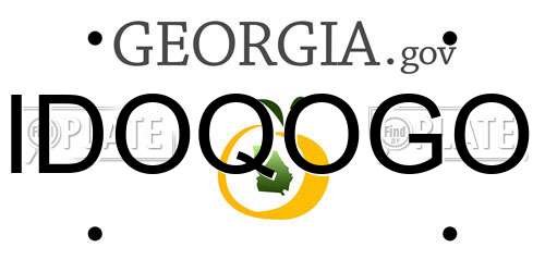 IDOQOGO Georgia License Plate