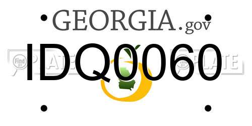 IDQ0060 Georgia License Plate