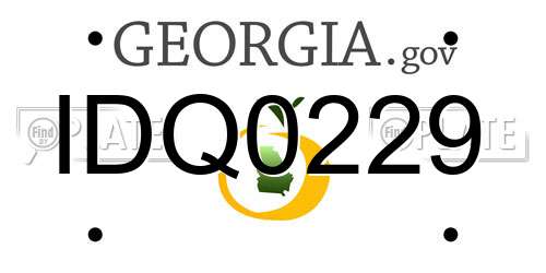 IDQ0229 Georgia License Plate