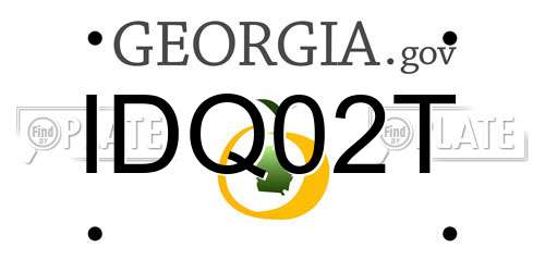 IDQ02T Georgia License Plate