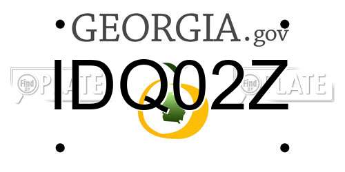 IDQ02Z Georgia License Plate