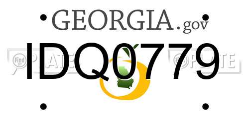 IDQ0779 Georgia License Plate