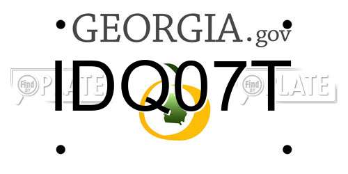 IDQ07T Georgia License Plate