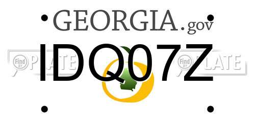 IDQ07Z Georgia License Plate
