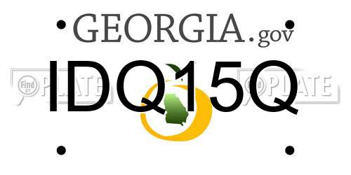 IDQ15Q Georgia License Plate