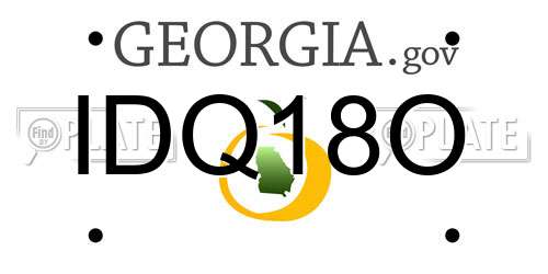 IDQ18O Georgia License Plate