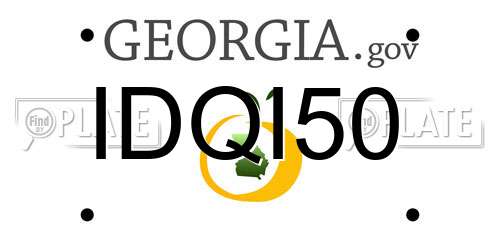 IDQI50 Georgia License Plate