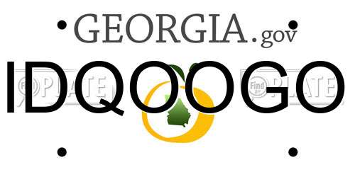 IDQOOGO Georgia License Plate