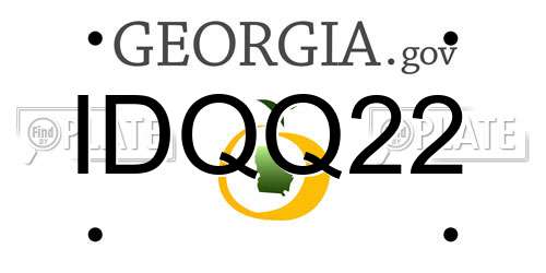 IDQQ22 Georgia License Plate