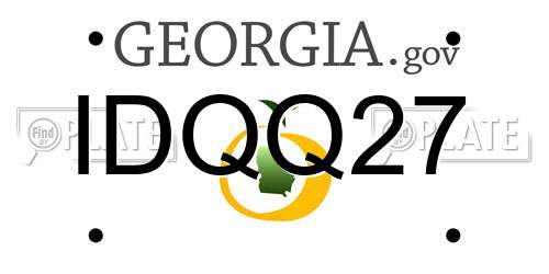 IDQQ27 Georgia License Plate