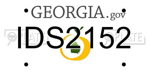 IDS2152 Georgia License Plate