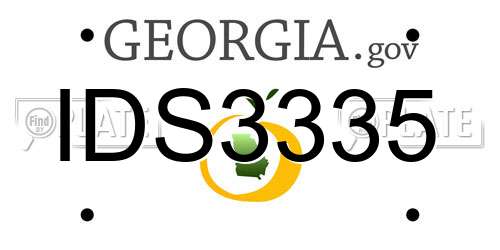IDS3335 Georgia License Plate