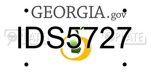 IDS5727 Georgia License Plate