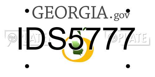 IDS5777 Georgia License Plate