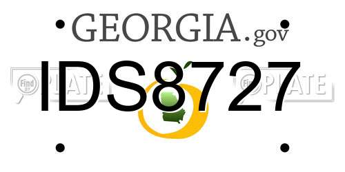 IDS8727 Georgia License Plate