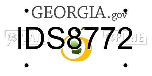 IDS8772 Georgia License Plate