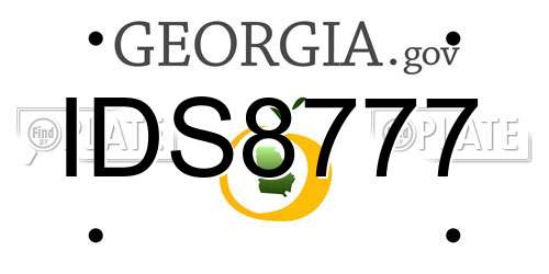 IDS8777 Georgia License Plate