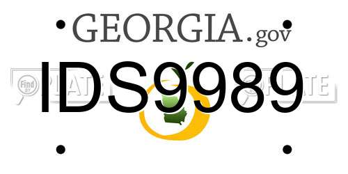 IDS9989 Georgia License Plate