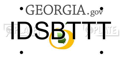 IDSBTTT Georgia License Plate
