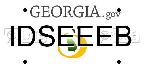IDSEEEB Georgia License Plate