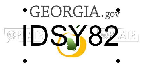 IDSY82 Georgia License Plate