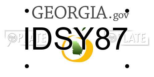 IDSY87 Georgia License Plate