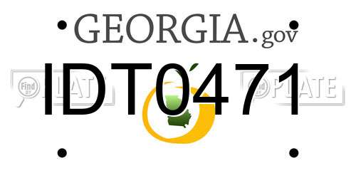 IDT0471 Georgia License Plate