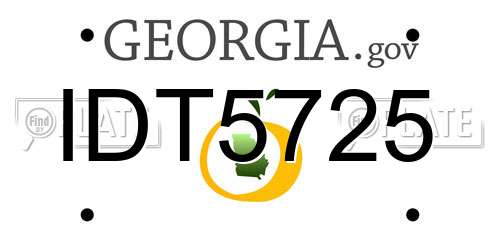 IDT5725 Georgia License Plate