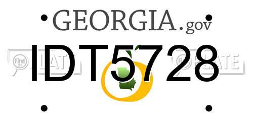 IDT5728 Georgia License Plate