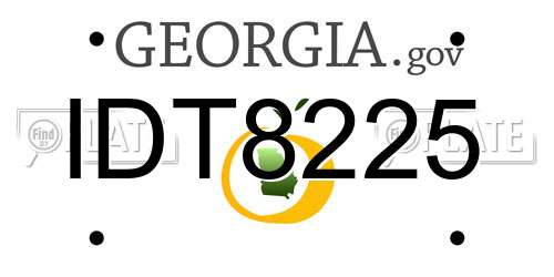 IDT8225 Georgia License Plate