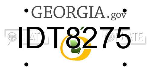 IDT8275 Georgia License Plate