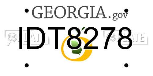 IDT8278 Georgia License Plate