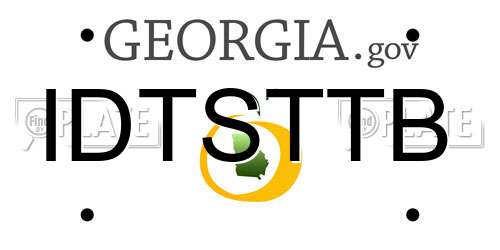 IDTSTTB Georgia License Plate