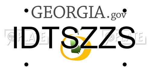 IDTSZZS Georgia License Plate