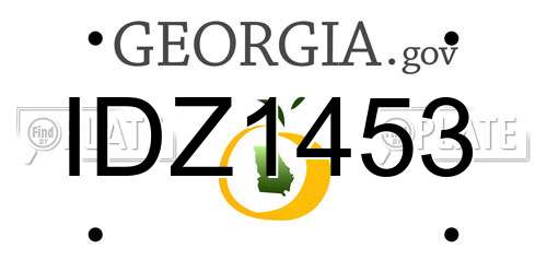 IDZ1453 Georgia License Plate