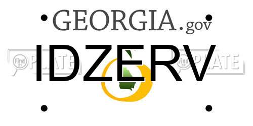 IDZERV Georgia License Plate