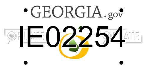 IE02254 Georgia License Plate
