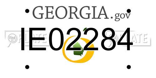 IE02284 Georgia License Plate
