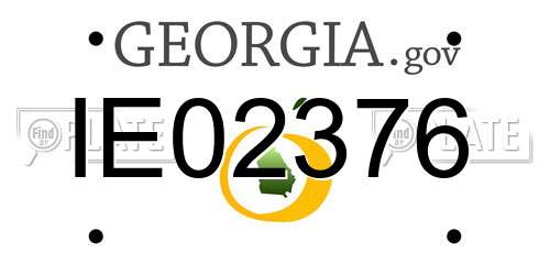 IE02376 Georgia License Plate