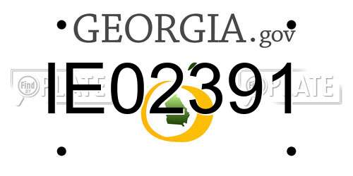 IE02391 Georgia License Plate