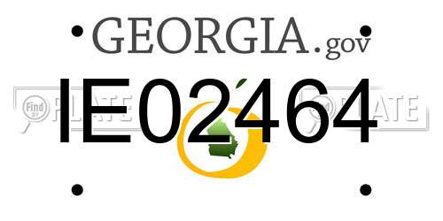IE02464 Georgia License Plate