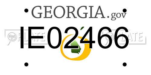 IE02466 Georgia License Plate