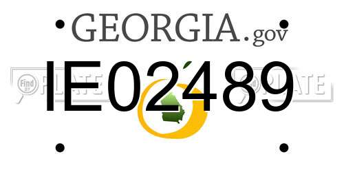 IE02489 Georgia License Plate