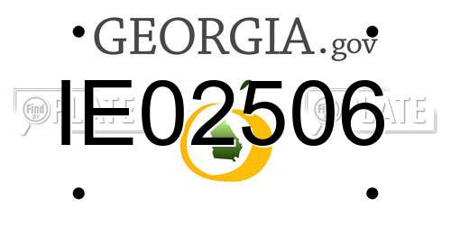 IE02506 Georgia License Plate