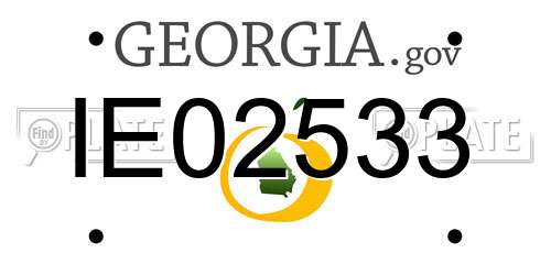 IE02533 Georgia License Plate