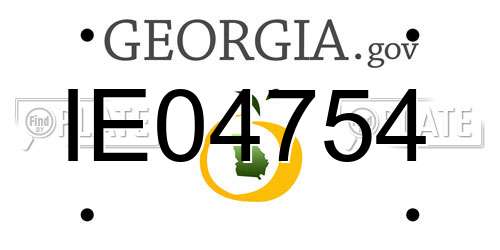 IE04754 Georgia License Plate