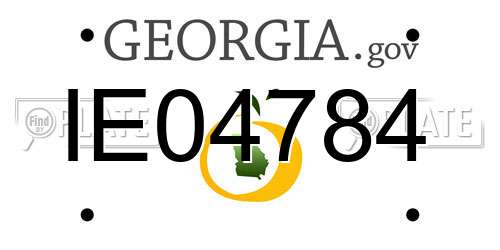 IE04784 Georgia License Plate