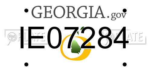 IE07284 Georgia License Plate