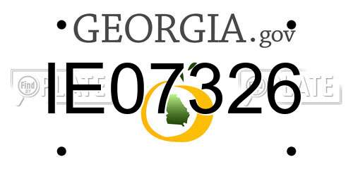 IE07326 Georgia License Plate